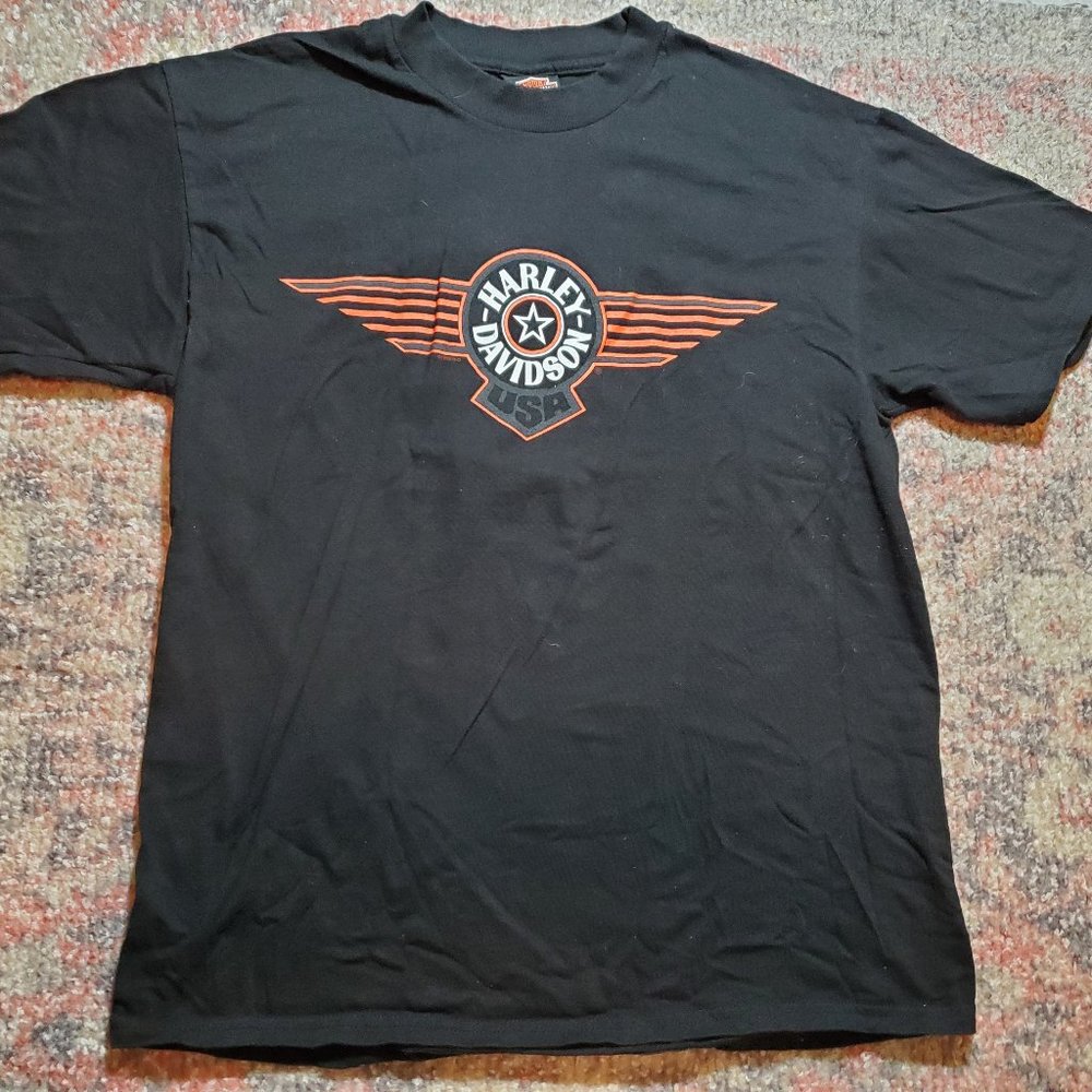 Lot of 4 Used Harley Davidson Motorcycle & Sturgis Rally T-Shirts Men's Size L